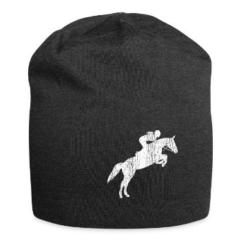 show jumping - Jersey Beanie - charcoal grey - Front
