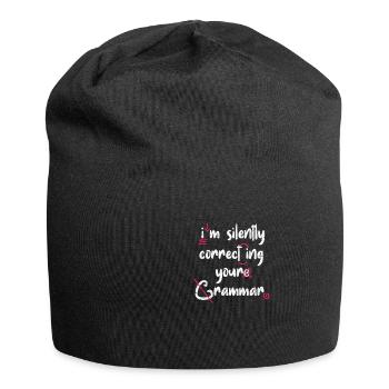 Cadeau de l'examen d'enseignant - Bonnet en jersey - noir - Devant