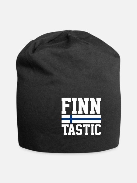 Finnisch Finnisch Finnland - Jersey-Beanie - Schwarz