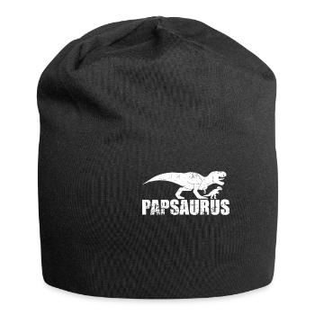 Papasaurus Rex Father Son grunge - Jersey Beanie - black - Front