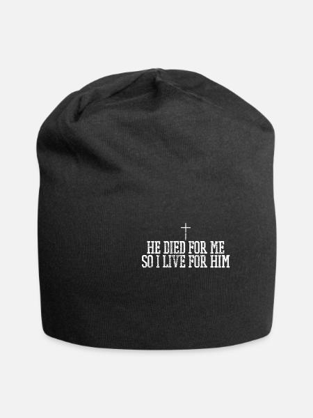 Christlicher Osterbibelvers - Jersey-Beanie - Schwarz