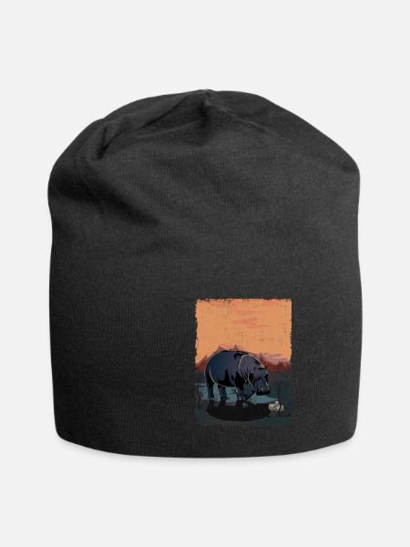 hippo - Jersey Beanie - black
