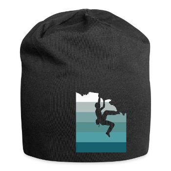 Klettern Bouldern - Jersey-Beanie - Schwarz - Vorne