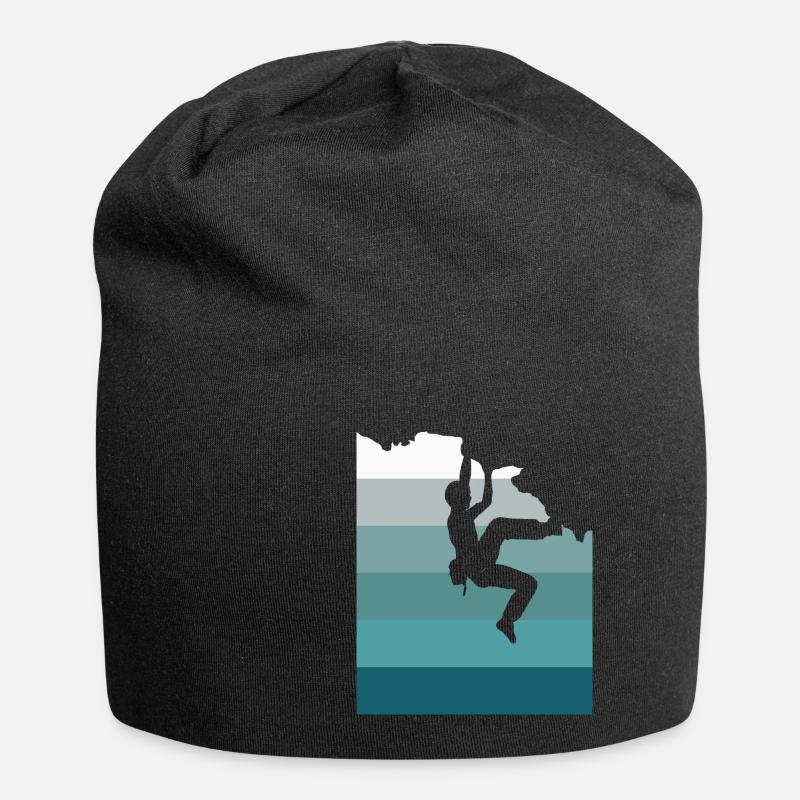 Klettern Bouldern - Jersey-Beanie - Schwarz