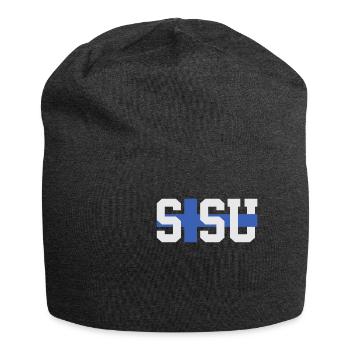Sisu Finnoise Finnoise Drapeau finlandais - Bonnet en jersey - charbon - Devant