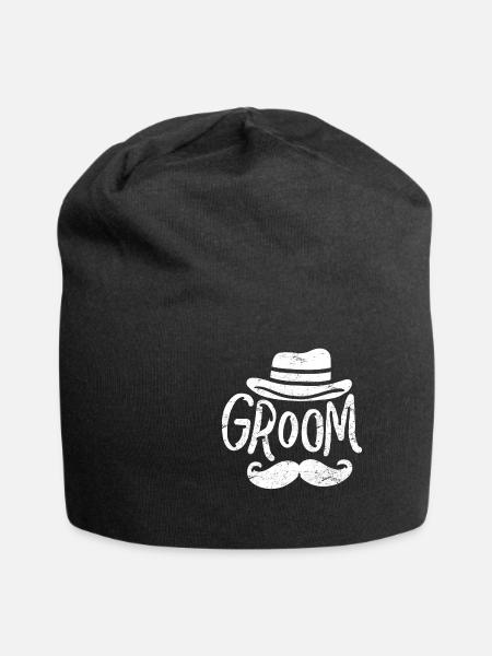Bräutigam - Jersey-Beanie - Schwarz