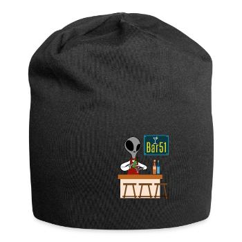 Alien Barkeeper Spaß UFO Außerirdische Geschenk - Jersey-Beanie - Schwarz - Vorne