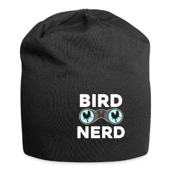 Ornithologe Vögel beobachten Geschenk Vogel Nerd - Jersey-Beanie - Schwarz - Vorne