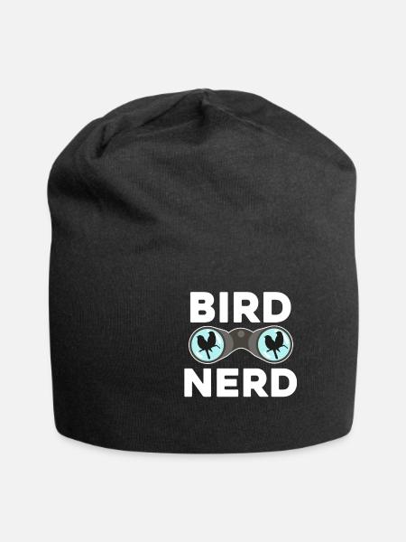 Ornithologist bird watching gift bird nerd - Jersey Beanie - black
