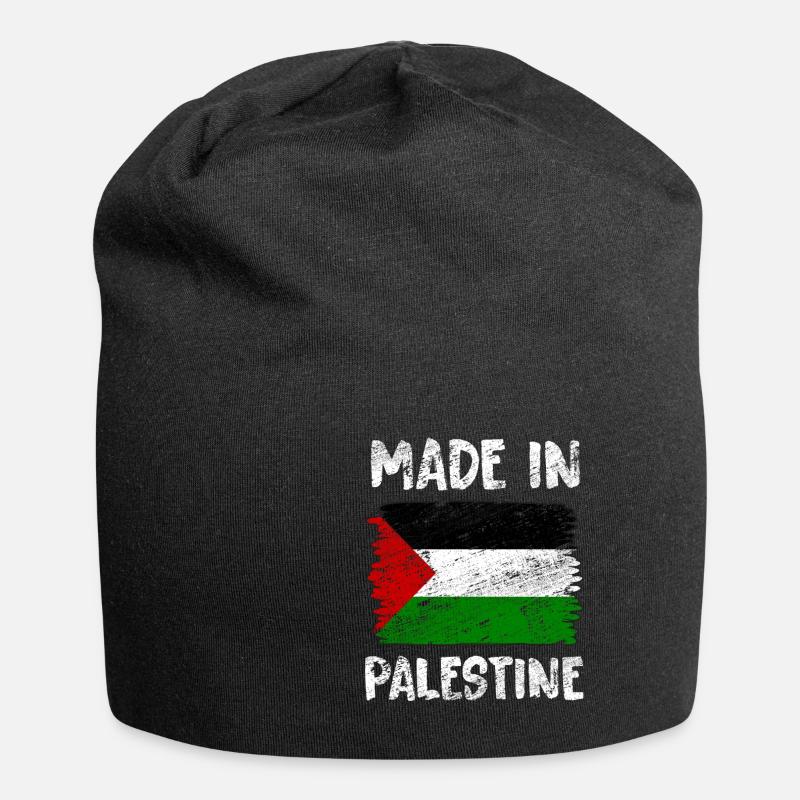 Palästina - Jersey-Beanie - Schwarz