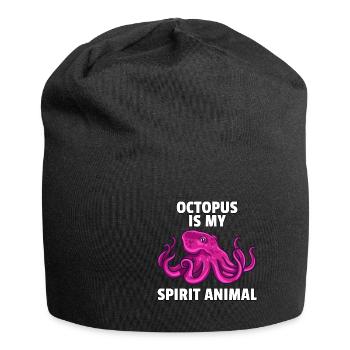 Cadeau poisson poisson poulpe pieuvre calmar - Bonnet en jersey - noir - Devant