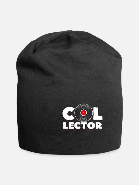 Schallplatte - Jersey-Beanie - Schwarz