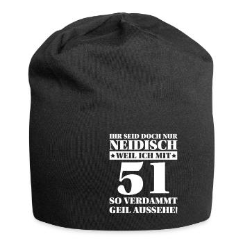 51. Geburtstag Lustiger Spruch Geschenk - Jersey-Beanie - Schwarz - Vorne