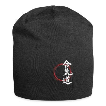 Aikido Kampfsport Kampfkunst Japan Geschenk - Jersey-Beanie - Anthrazit - Vorne