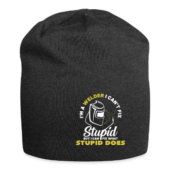 welding machine - Jersey Beanie - charcoal grey - Front