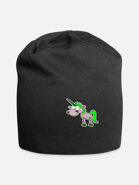 Licorne drôle - Bonnet en jersey - noir