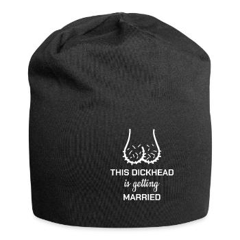 Hochzeit JGA Peniskopf Bräutigam Lustiges Geschenk - Jersey-Beanie - Schwarz - Vorne