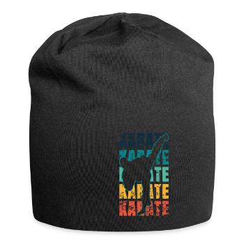 Karate Karate Karate Karate Karate Grunge - Jersey-Beanie - Schwarz - Vorne