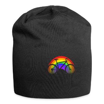 Mountain bike rainbow rainbow colors - Jersey Beanie - black - Front