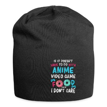 Anime - Jersey-Beanie - Schwarz - Vorne
