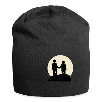 Amazing Brother And Moon Design - Jersey Beanie - black - Front