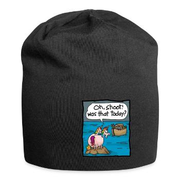 Unicorn Noah's Ark Bible Story Communion - Jersey Beanie - black - Front
