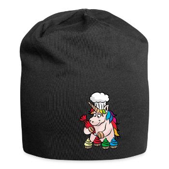 Unicorn Cupcake Baker Baking Baked Goods - Jersey Beanie - black - Front