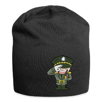 Armee General Feldwebel Offizier Funker Grenadier - Jersey-Beanie - Schwarz - Vorne