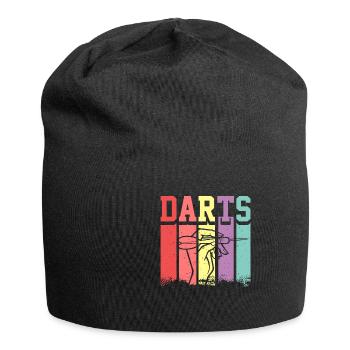 Darts darts gift idea - Jersey Beanie - black - Front