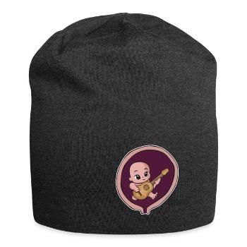 Schwangerschaft Mutter Geburt Baby Gitarre - Jersey-Beanie - Anthrazit - Vorne