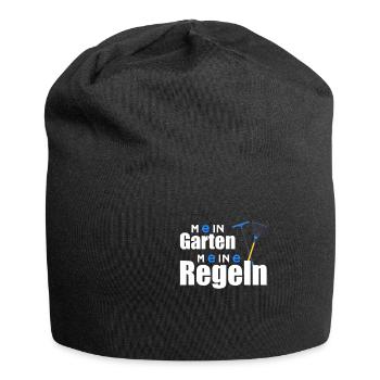 cooles Garten Gartenarbeit Hobbygärtner Geschenk - Jersey-Beanie - Schwarz - Vorne