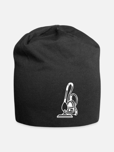 Staubsauger - Jersey-Beanie - Schwarz