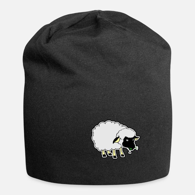 Schwarzes Schaf - Jersey-Beanie - Schwarz