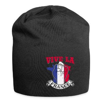 Frankreich Franzose Französisch France Geschenk - Jersey-Beanie - Schwarz - Vorne