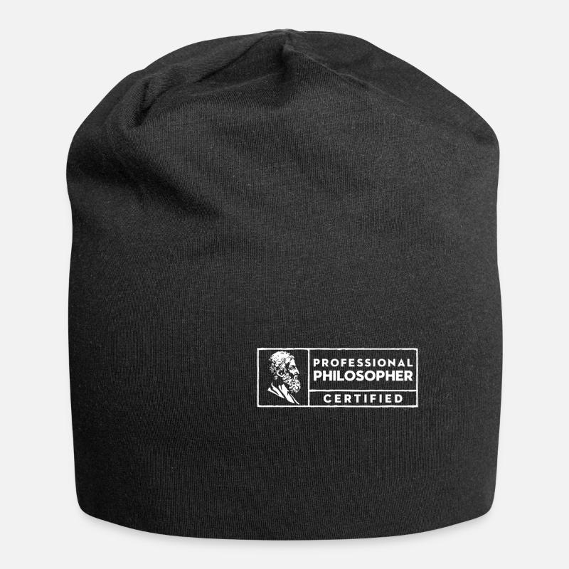 Philosoph - Jersey-Beanie - Schwarz