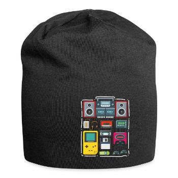 90 fête costume costume costume de costumes cassettes - Bonnet en jersey - noir - Devant