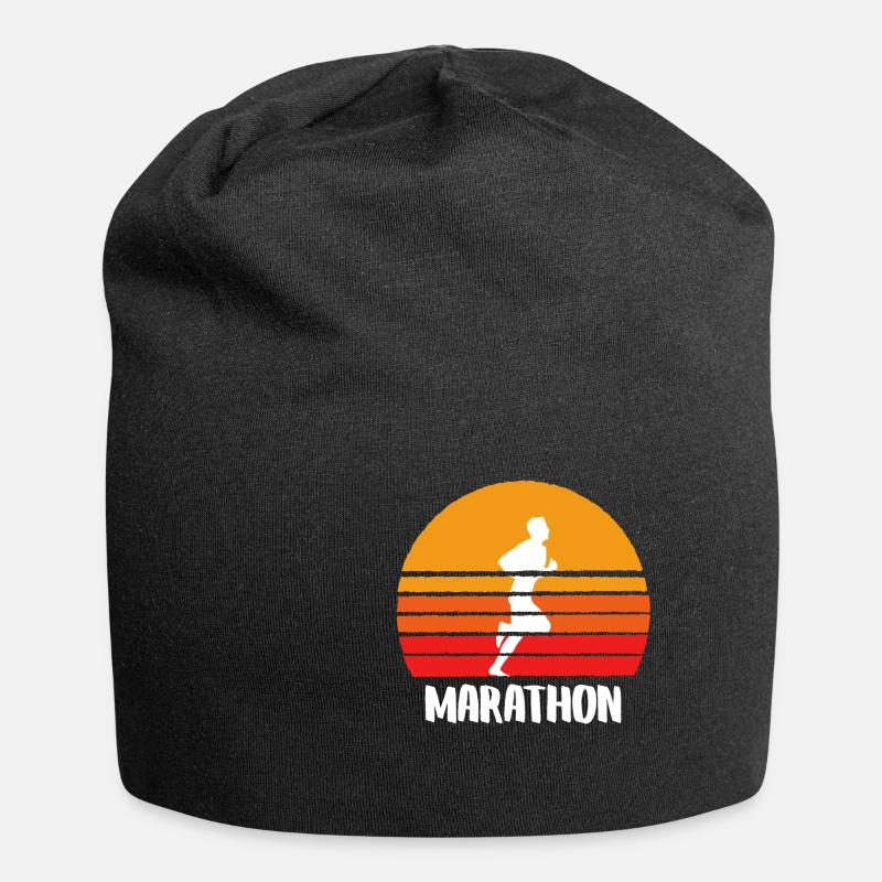 Marathon Sunset - Jersey-Beanie - Schwarz
