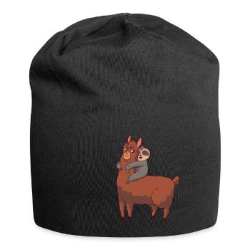 Lama Sloth - Bonnet en jersey - noir - Devant