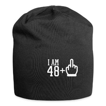 49 Jahre alt 49. Geburtstag - Jersey-Beanie - Schwarz - Vorne