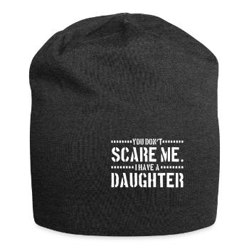 Daughter Mom Father says. - Jersey Beanie - charcoal grey - Front