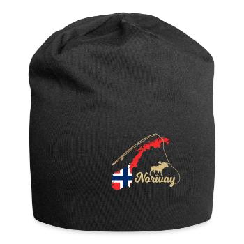 Drapeau de la Norvège cadeau d'orange ange - Bonnet en jersey - noir - Devant