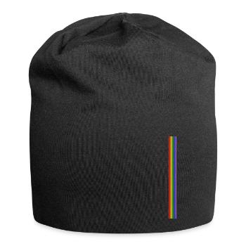 Regenbogen Streifen | Gay Pride, Homosexuell, LGBT - Jersey-Beanie - Schwarz - Vorne