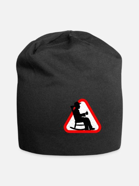 Attention Grandfather - Jersey-Beanie - Schwarz