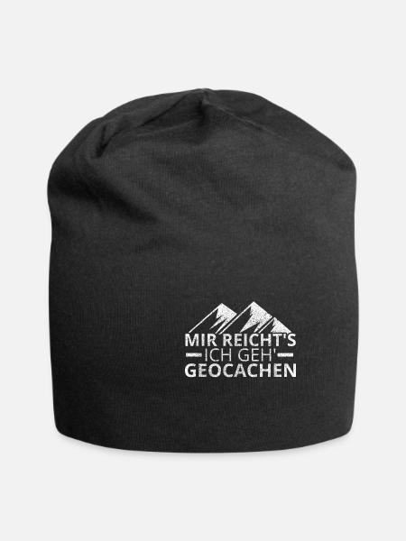 Geocachen Geocacher Spruch Lustig Geocache - Jersey-Beanie - Schwarz