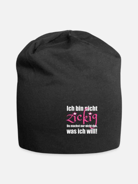 Sprüche für pubertierende und zickige Teenager - Jersey-Beanie - Schwarz