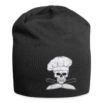 Couteau de chef de cuisinier chef cuisinier griller - Bonnet en jersey - noir - Devant