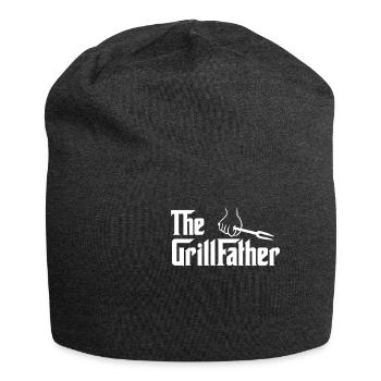 The Grill Father Father Dad Grilling Funny Gift - Jersey Beanie - charcoal grey - Front