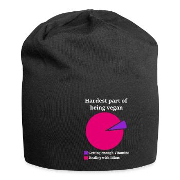Le plus difficile d'être végétalien - Bonnet en jersey - noir - Devant
