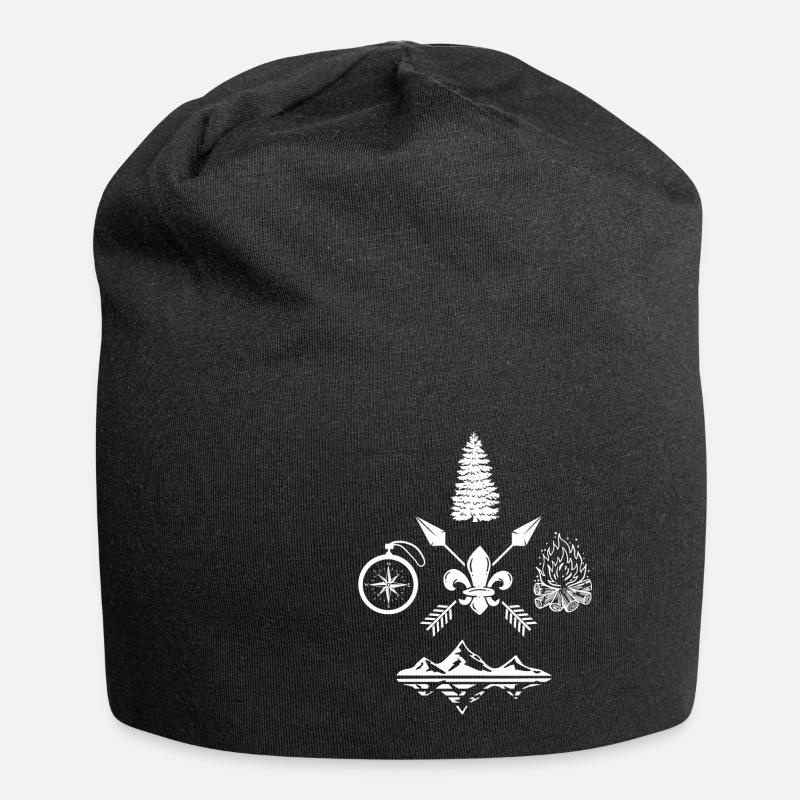 Scout camping - Jersey Beanie - black
