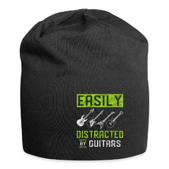 Gitarre - Jersey-Beanie - Schwarz - Vorne